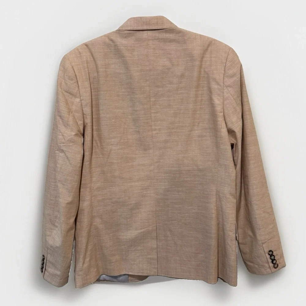 GUESS Tan Cotton Blazer Sport Coat Mens L Two Button Modern Lightweight Jacket